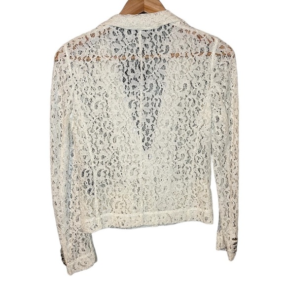 NWT The Kooples Flower Lace and Crepe Jacket - Picture 4 of 13